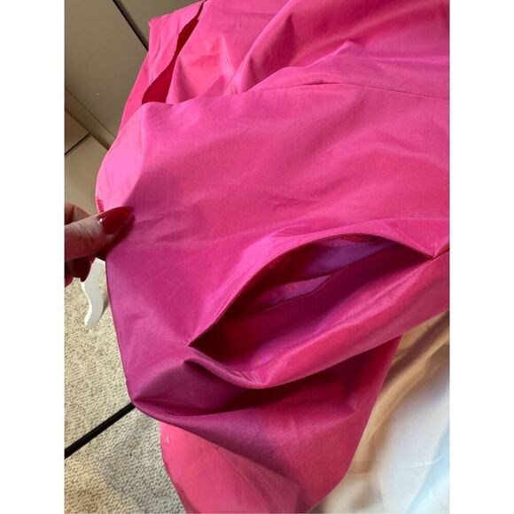 NWT ASPESI Italy Fuchsia strapless silk midi dress size EU40-US 4 - Picture 9 of 13